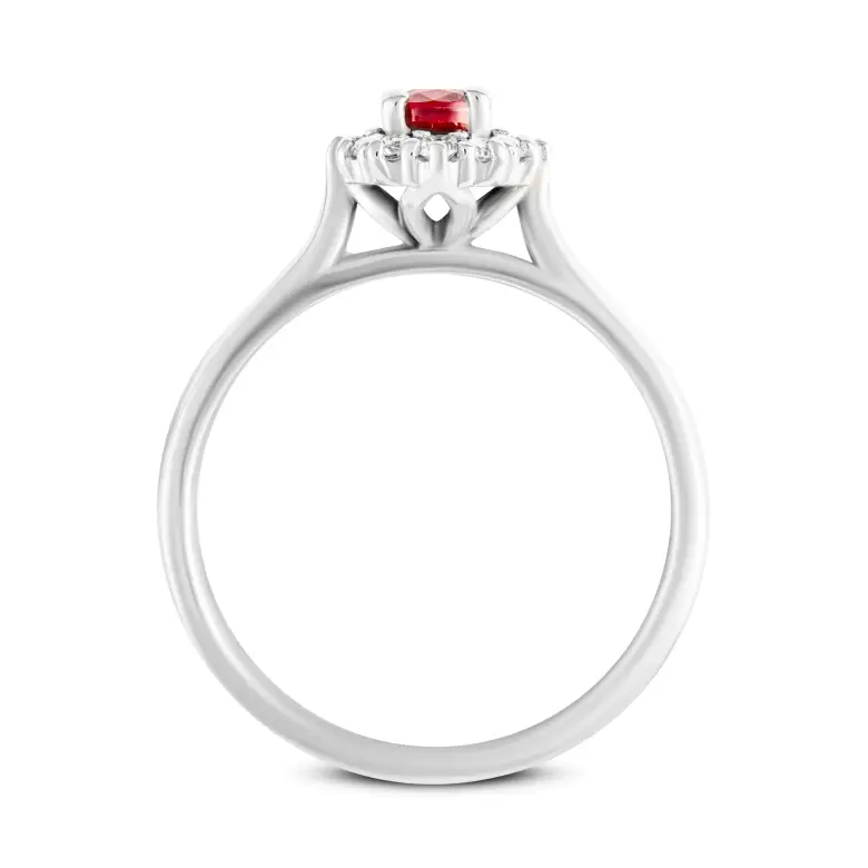 Pierścionek z rubinem białe złoto-4025 Pierścionek z rubinem białe złoto-4025